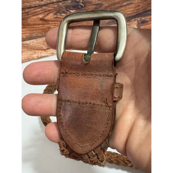 VINTAGE OMEGA Women’s Brown Braided Leather Belt Size Medium main image 8